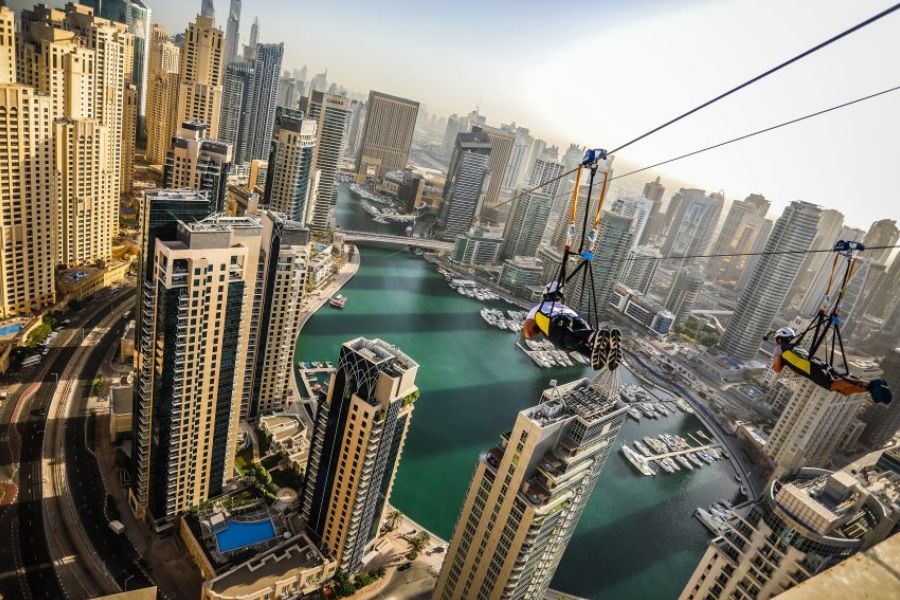 Dubai Marina Zipline Adventure